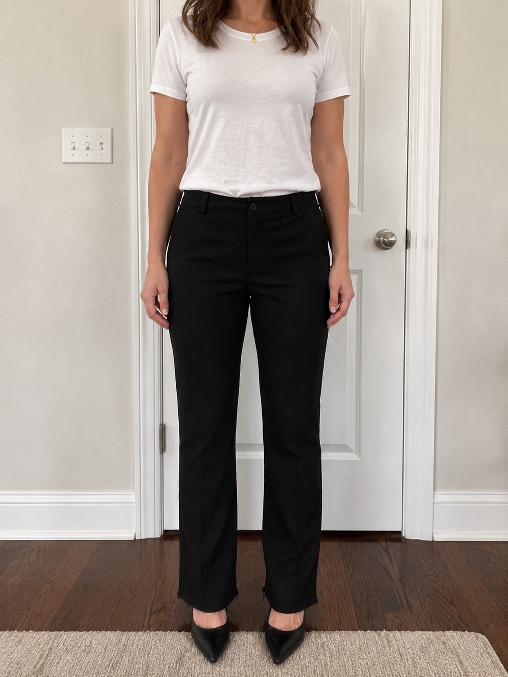Armani Collezioni Black Straight-Leg Women's Pants Size 42